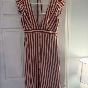 Striped Red and White Women's Dress